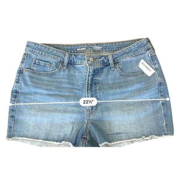 Old Navy OG Straight Light Wash 3" Ins Jean Cut Off Shorts 6 Yuppie Casual NWT‎ - Picture 5 of 8
